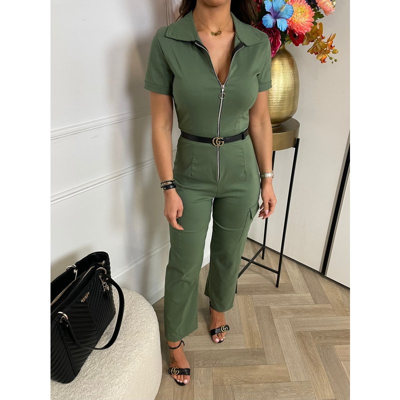 Jumpsuit Miuco Cargo Army (WEB ONLY)