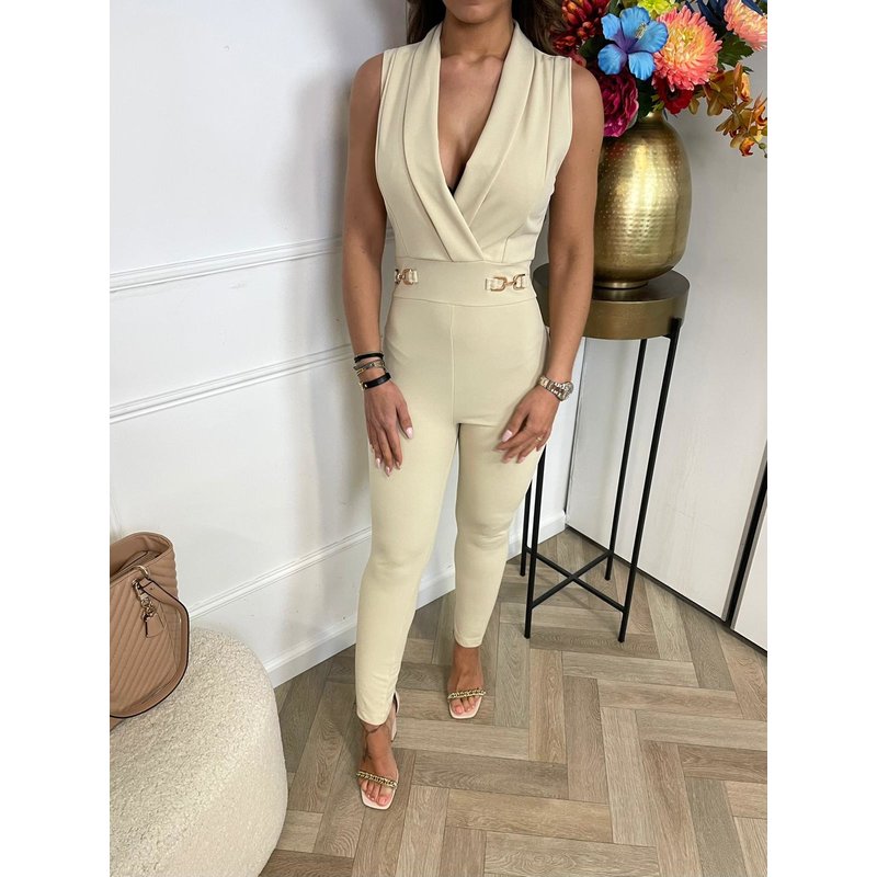 Jumpsuit Chain Beige