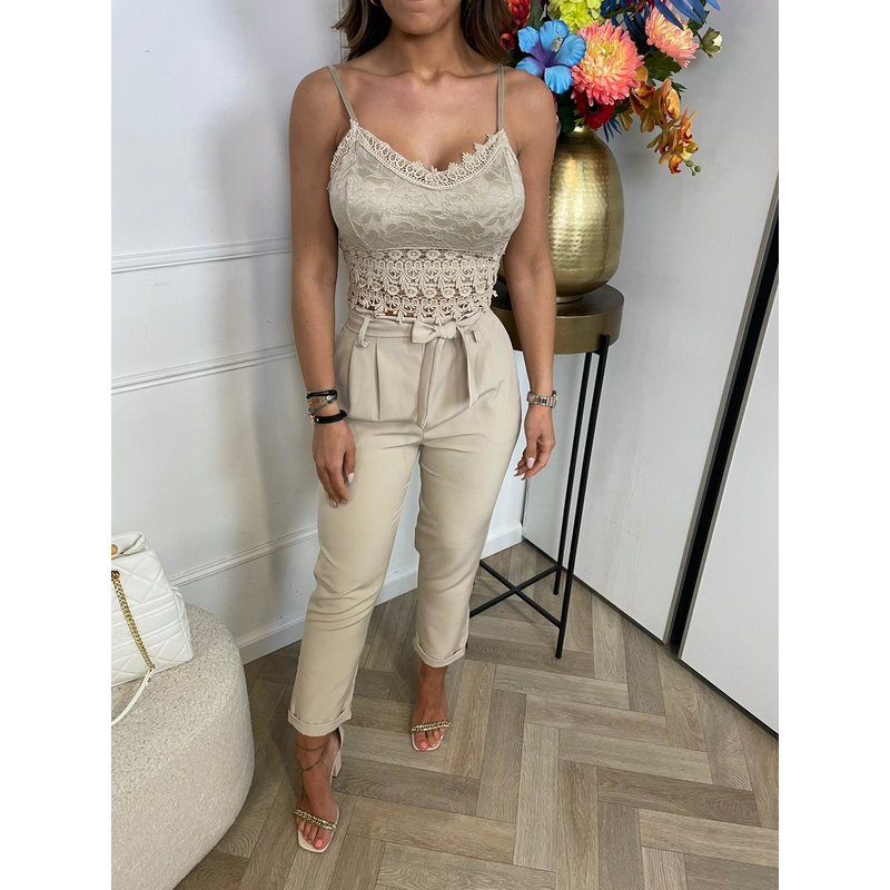 Top Lace Cherry Beige