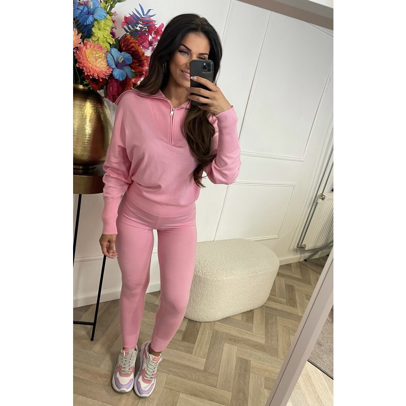 2 Delig Joggingspak Zipper Pink PU-1120