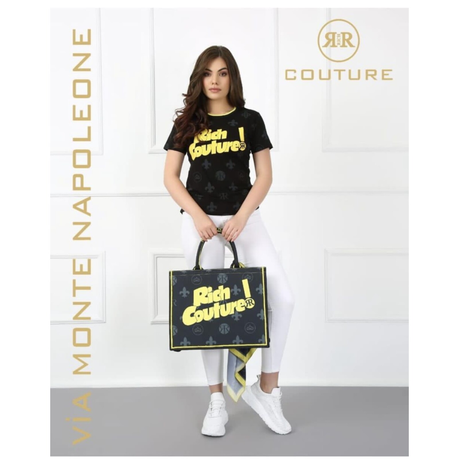 T-shirt Rich Couture Yellow