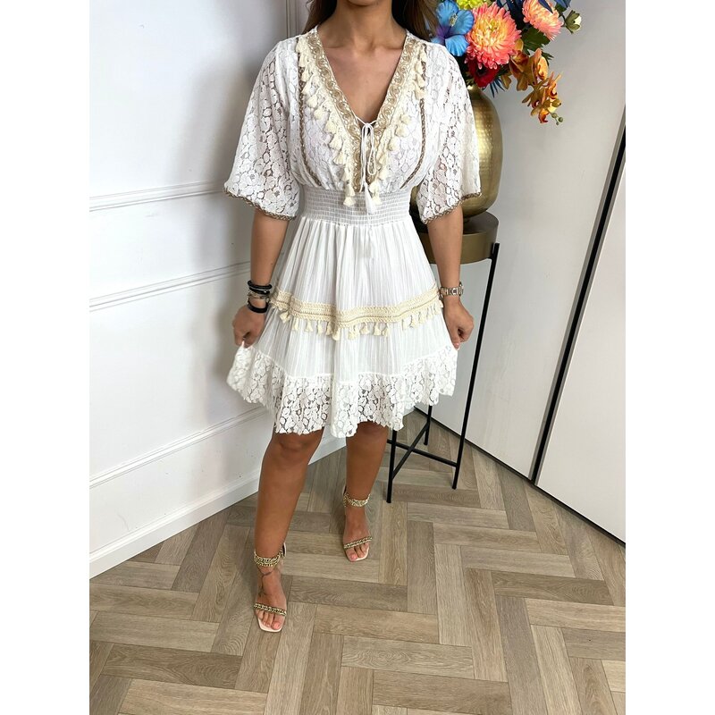 Dress Paris Ibiza Off White PM8115