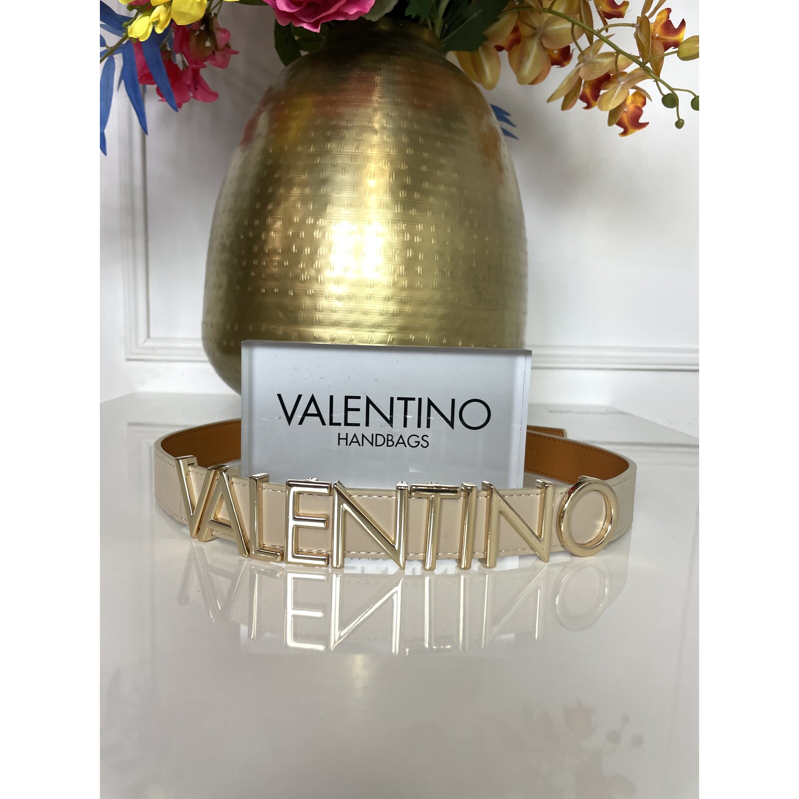 Valentino Bags Belt Emma Winter Beige Oro Valentino