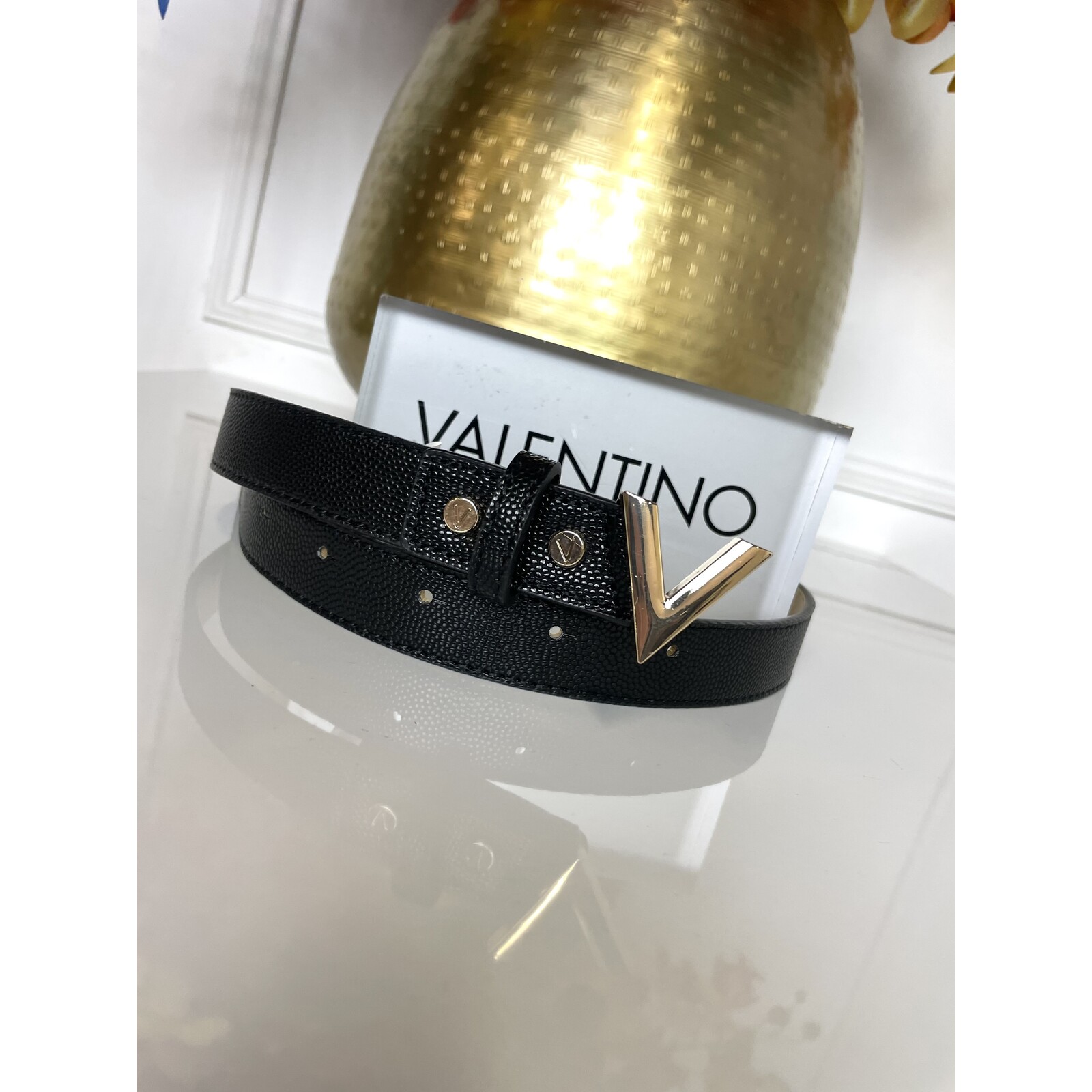 Valentino Bags Belt Divina Black Gold Valentino