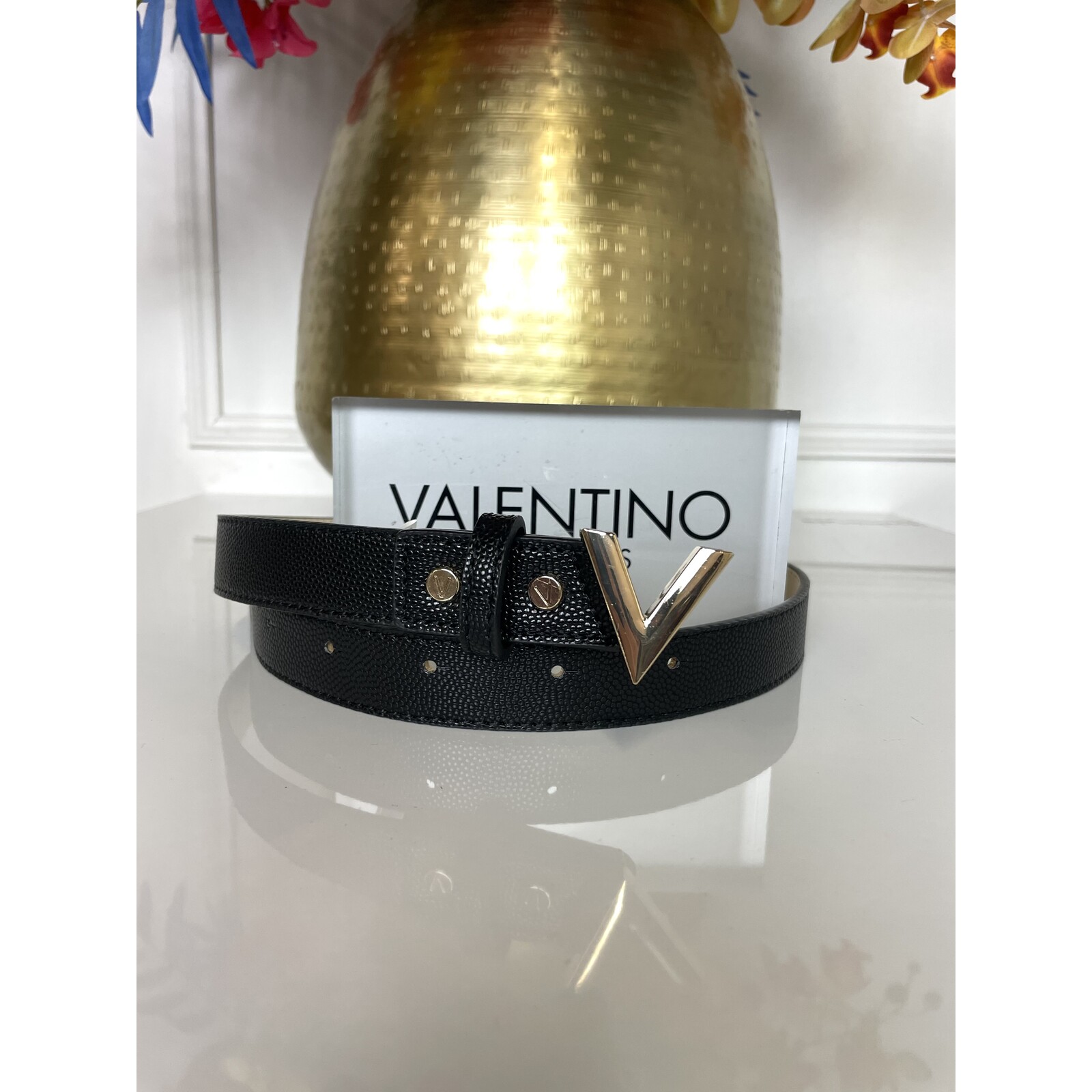 Valentino Bags Belt Divina Black Gold Valentino