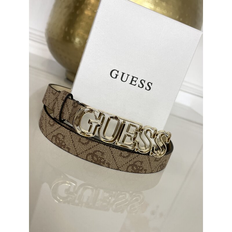 Belt Text Latte Logo Guess 495