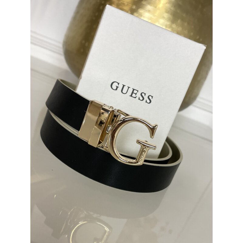 2 In 1 Belt G logo Black Gold Guess 182