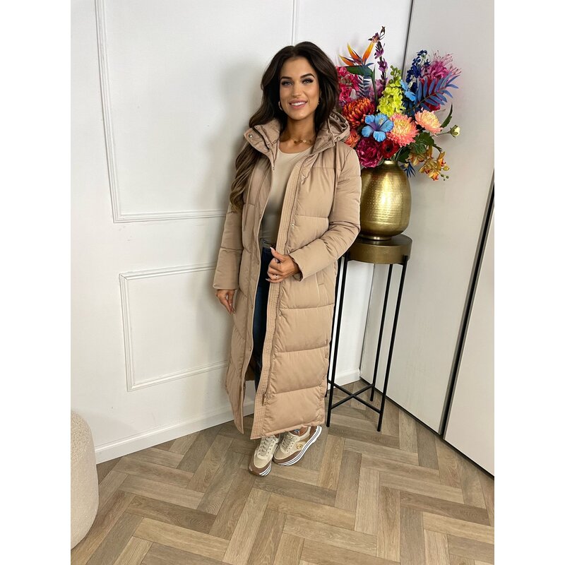 Puffer Jacket Long Beige MY21028