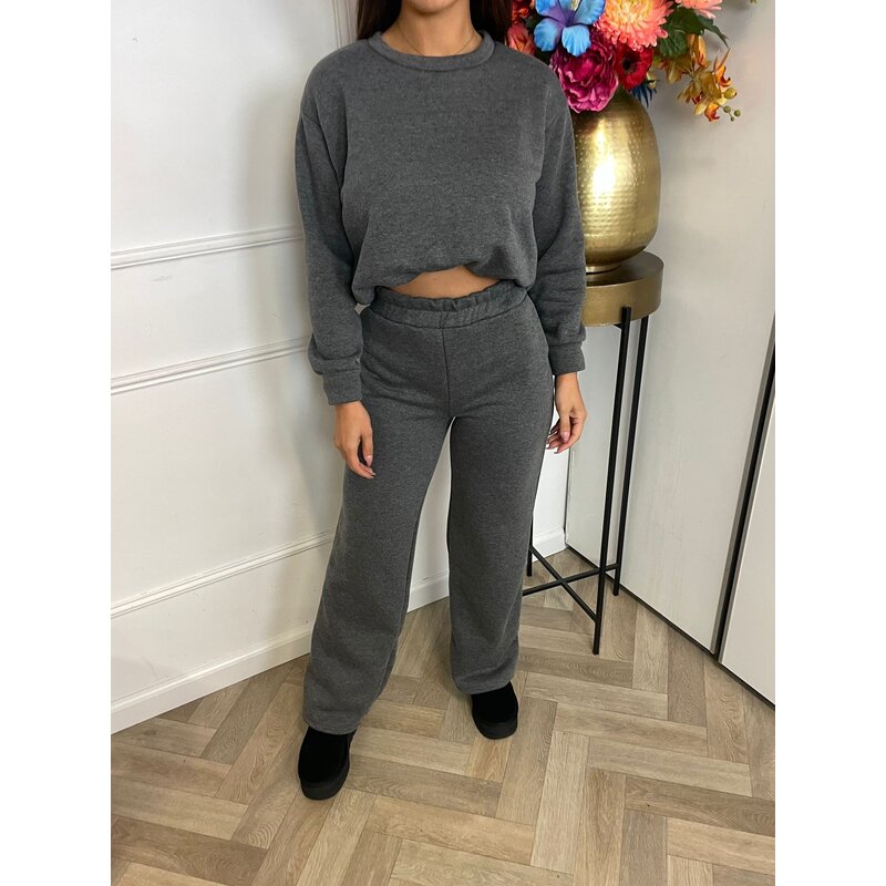 2 Delige Joggingsset Jaimy Dark Grey