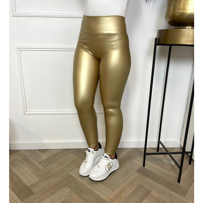 Basic Leren Legging Gold  LM1060-71