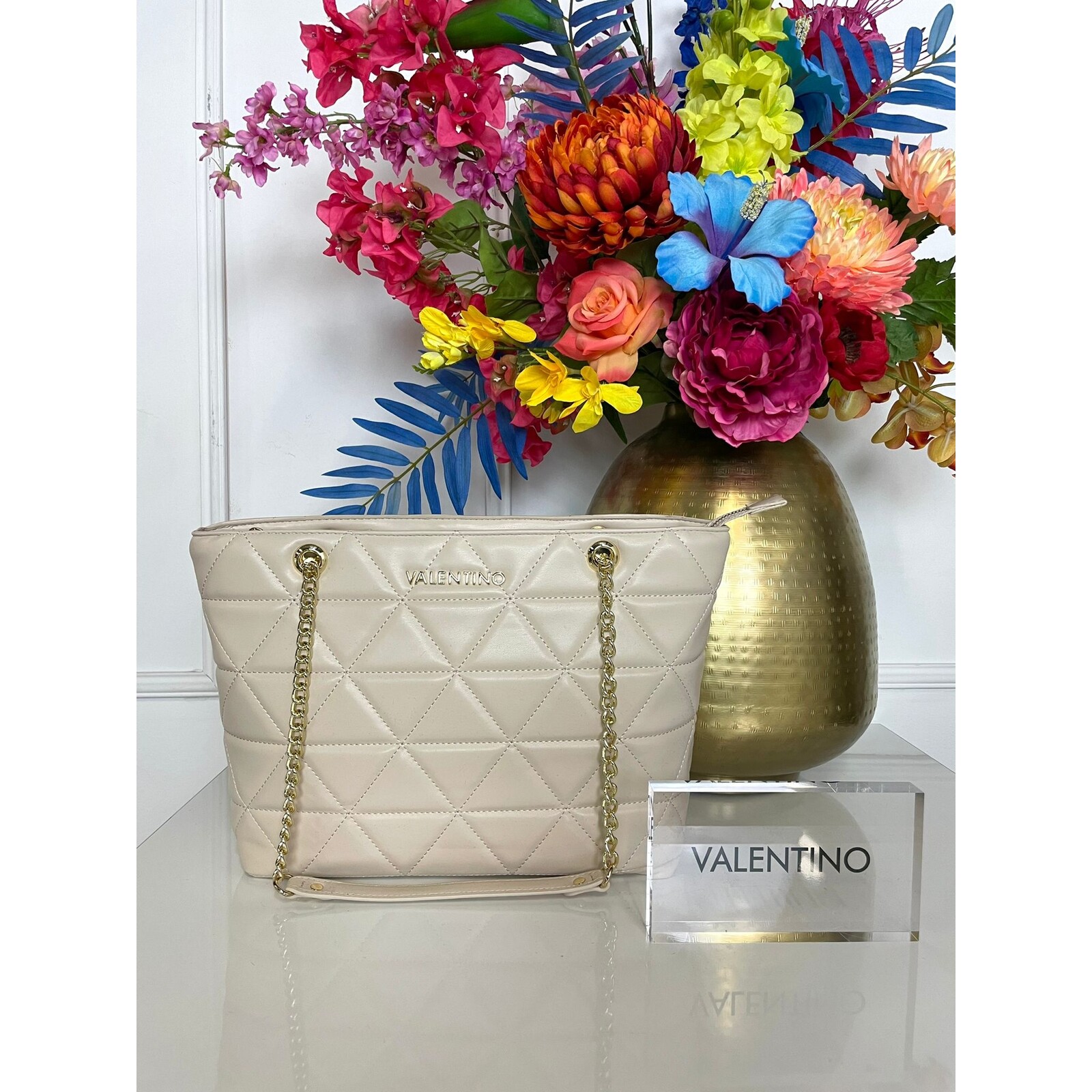 Valentino Bags Shopper Bag Carnaby Beige Valentino