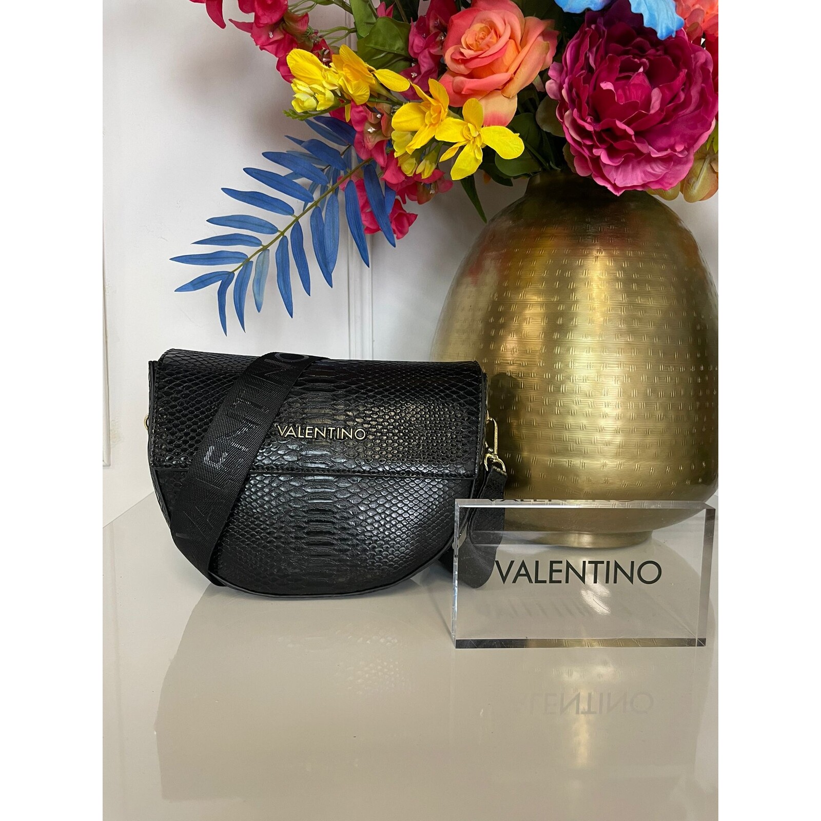 Valentino Bags Bag Bigs Croco Black Valentino