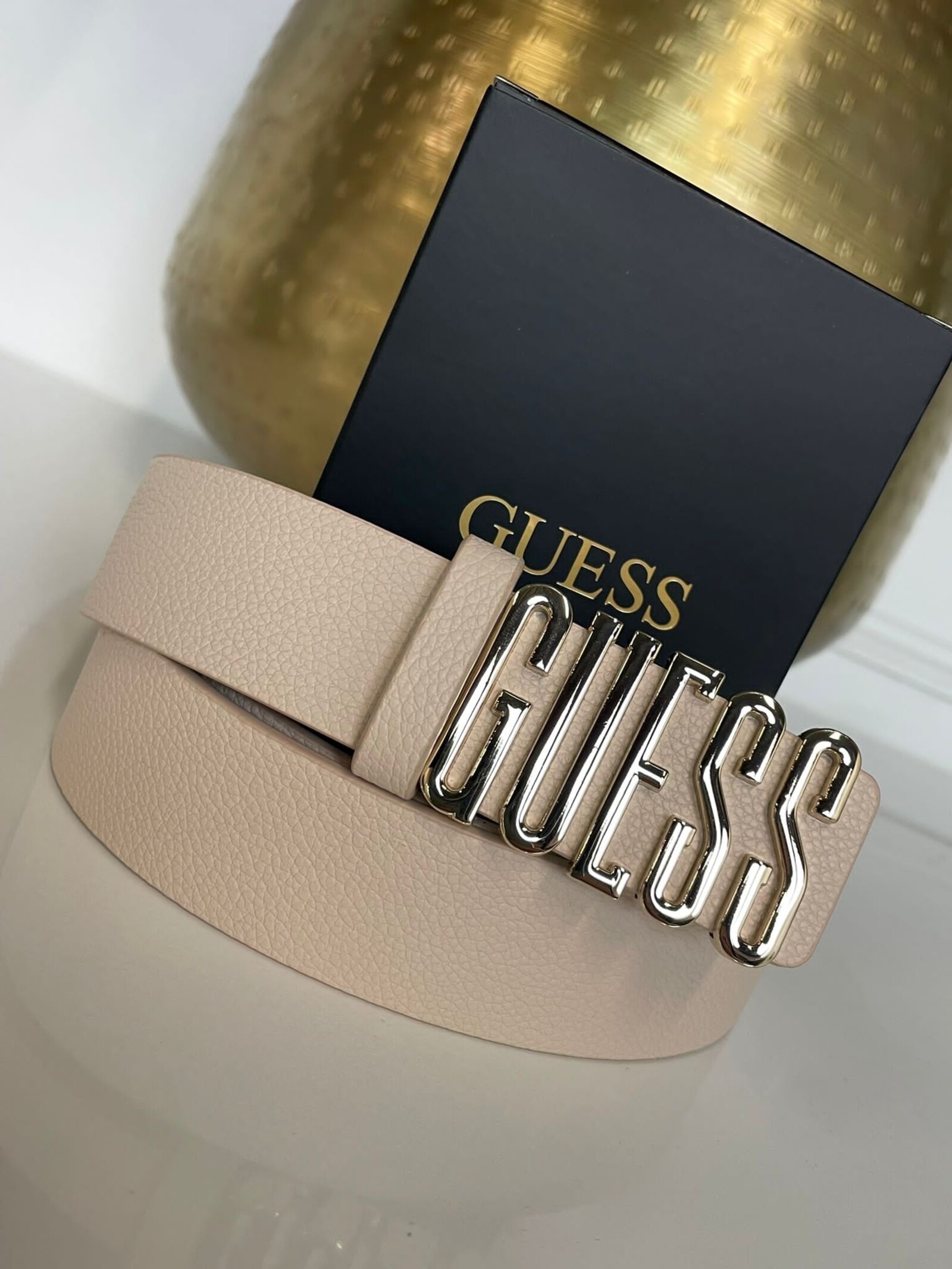Guess Belt Riem Text Off White  Guess 642