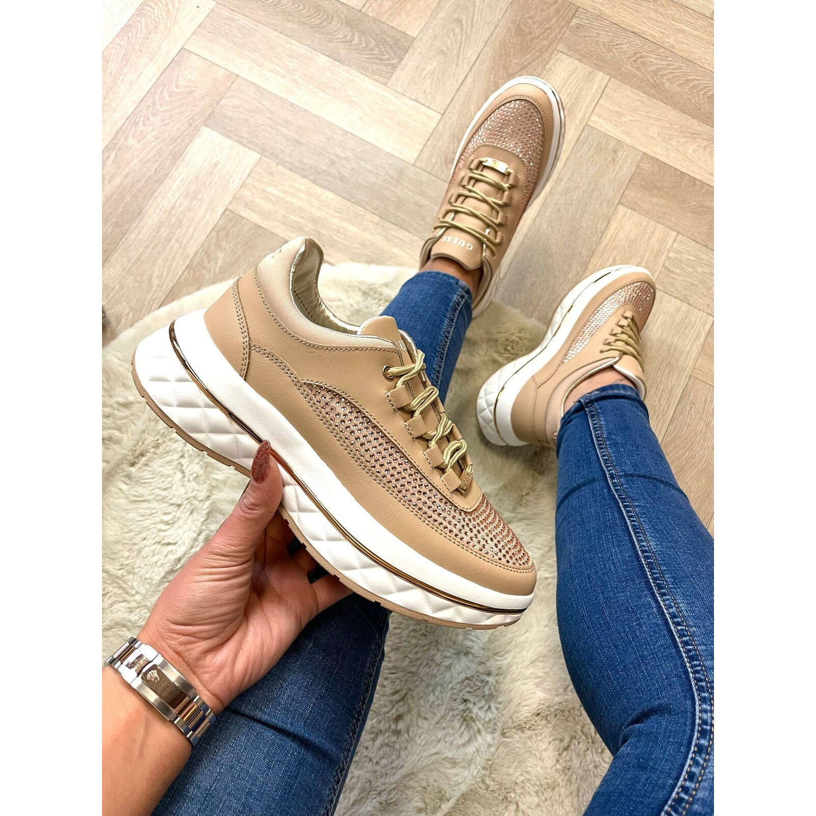 Guess Sneaker  Sophia Strass Beige Guess  650