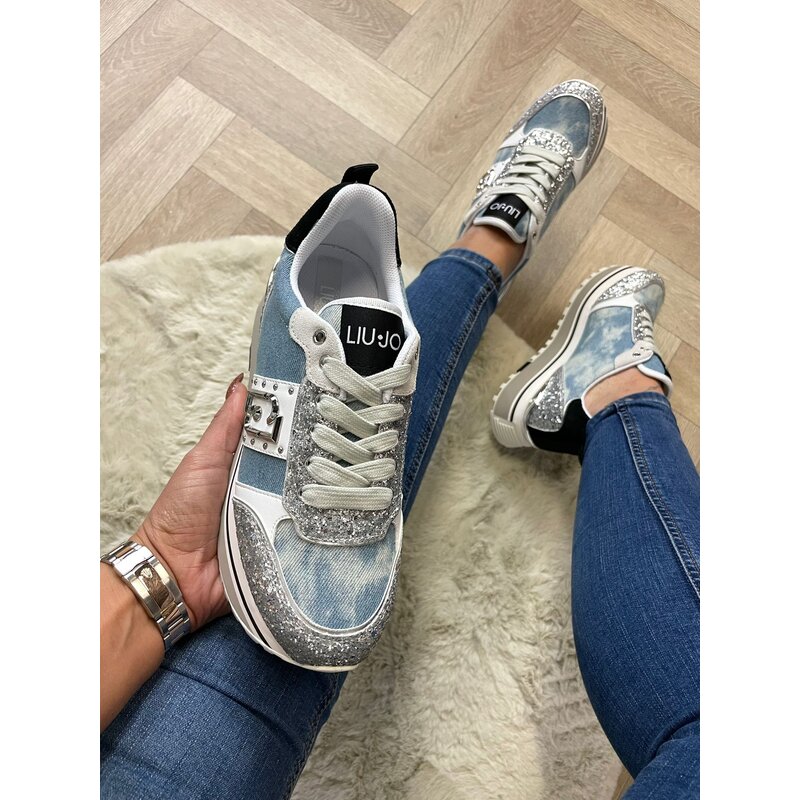 Sneaker Chloe  Denim Glitter  Silver  1316