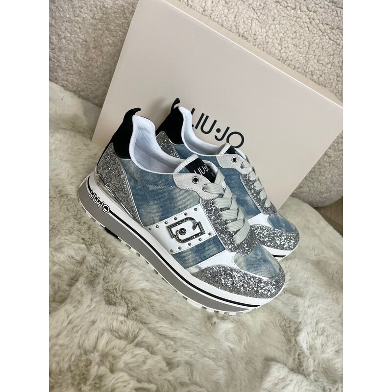 Sneaker Chloe  Denim Glitter  Silver  1316