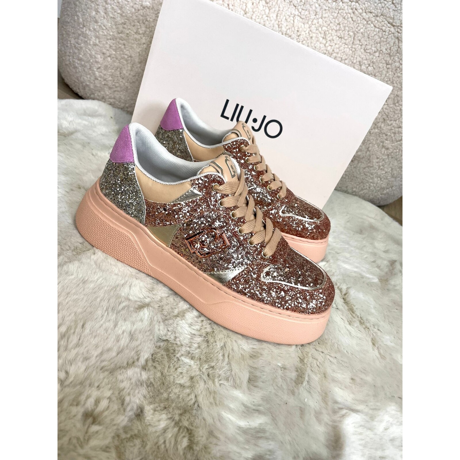 Liu-Jo Sneaker Tami  Glitter  Paypaya /Rose Liu Jo  1303