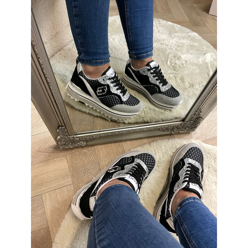 Sneaker Grace  Suede Glitter  Black Liu Jo  1301