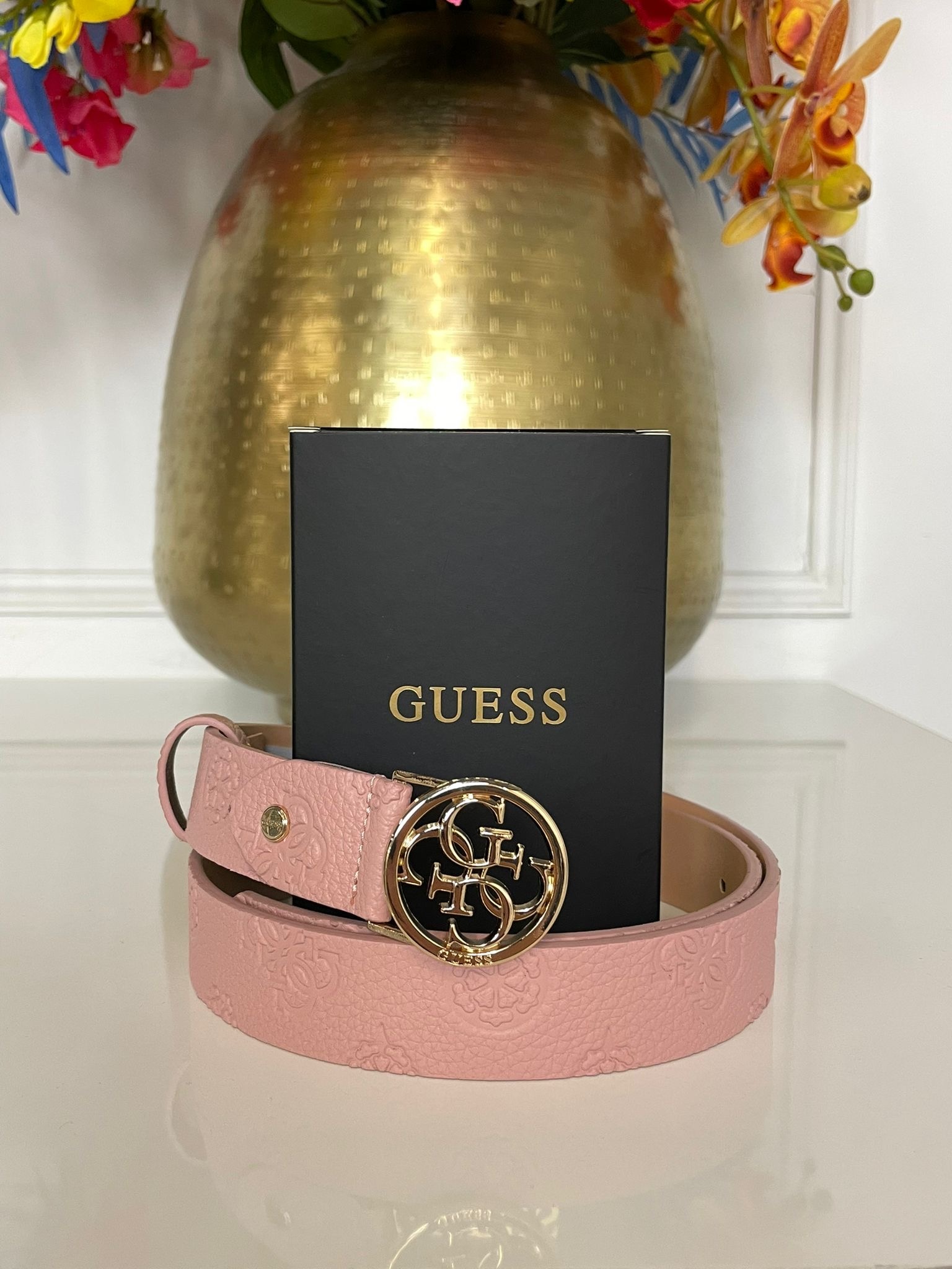 Belt Izzy Leder Pink Guess 686 MTKfashion