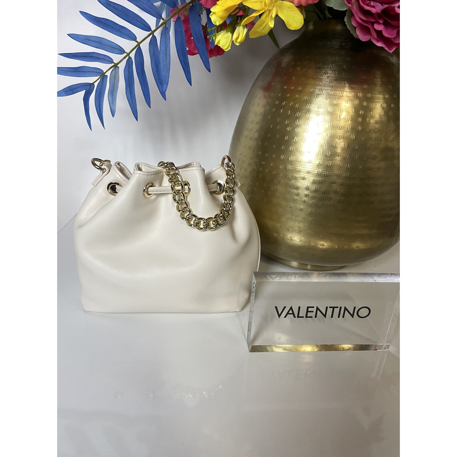 Valentino Bags Bag Bucket Oxford Ecru  Valentino