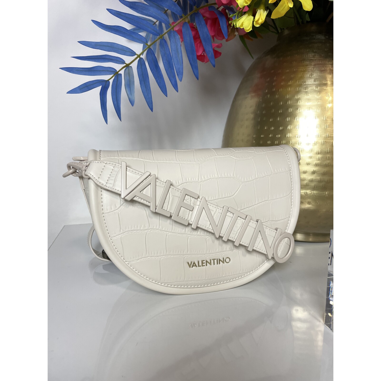 Valentino Bags Flap Bag Surrey Ecru  Valentino