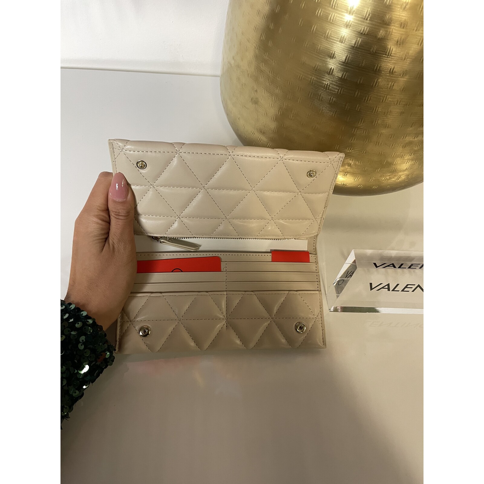 Valentino Bags Wallet Carnaby Ecru  Valentino