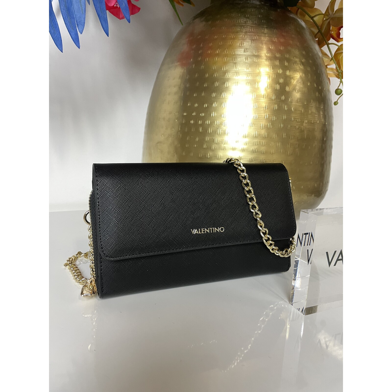 Valentino Bags Wallet  Catalunya With Shoulder Strap   Black Valentino