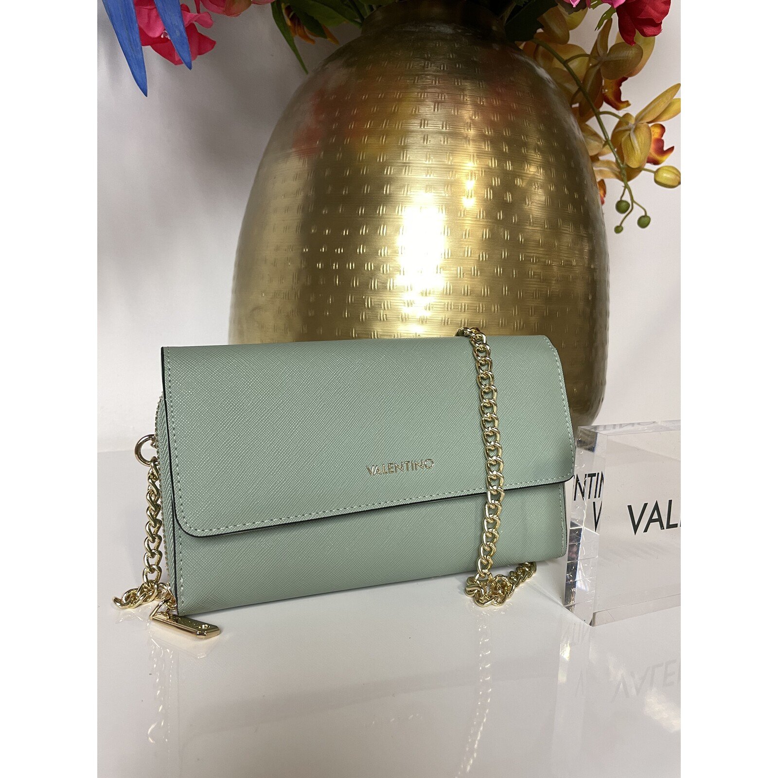 Valentino Bags Wallet  Catalunya With Shoulder Strap   Salvia Valentino
