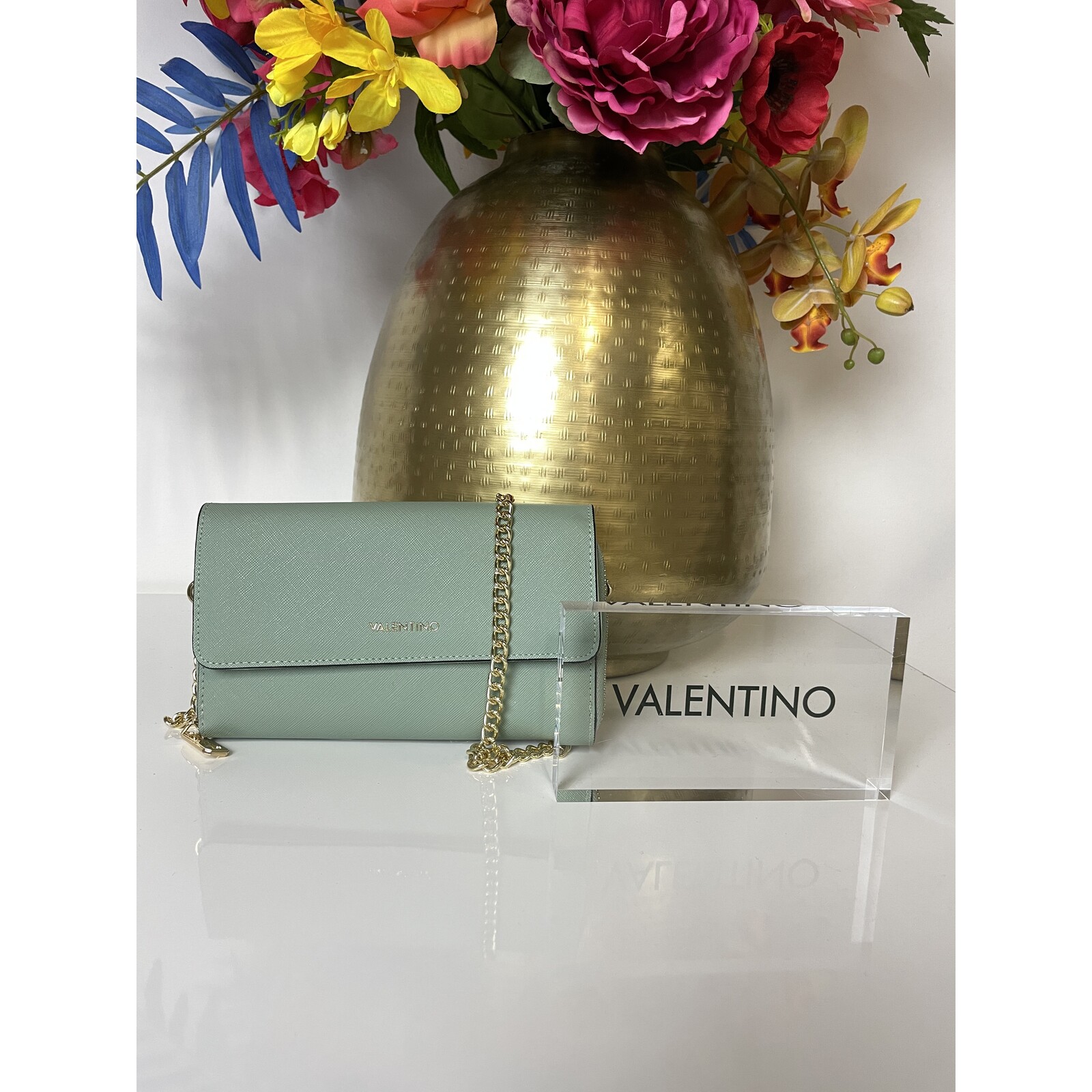 Valentino Bags Wallet  Catalunya With Shoulder Strap   Salvia Valentino