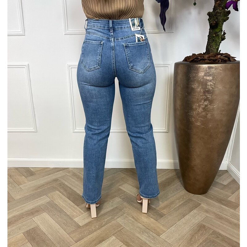 Jeans Straight Leg Button Miss Bon L-790