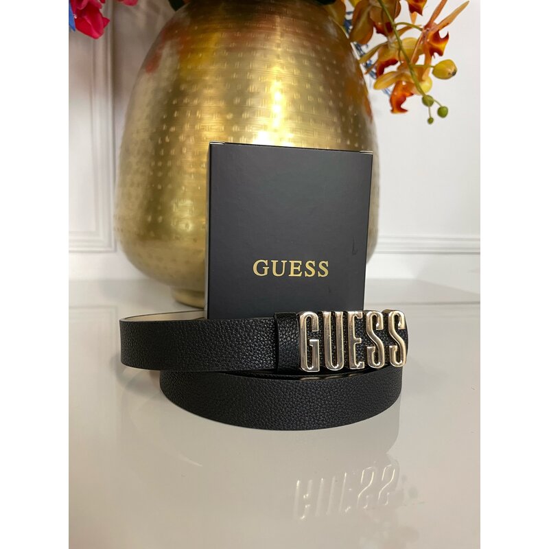 Belt Text Small  Guess Black  732