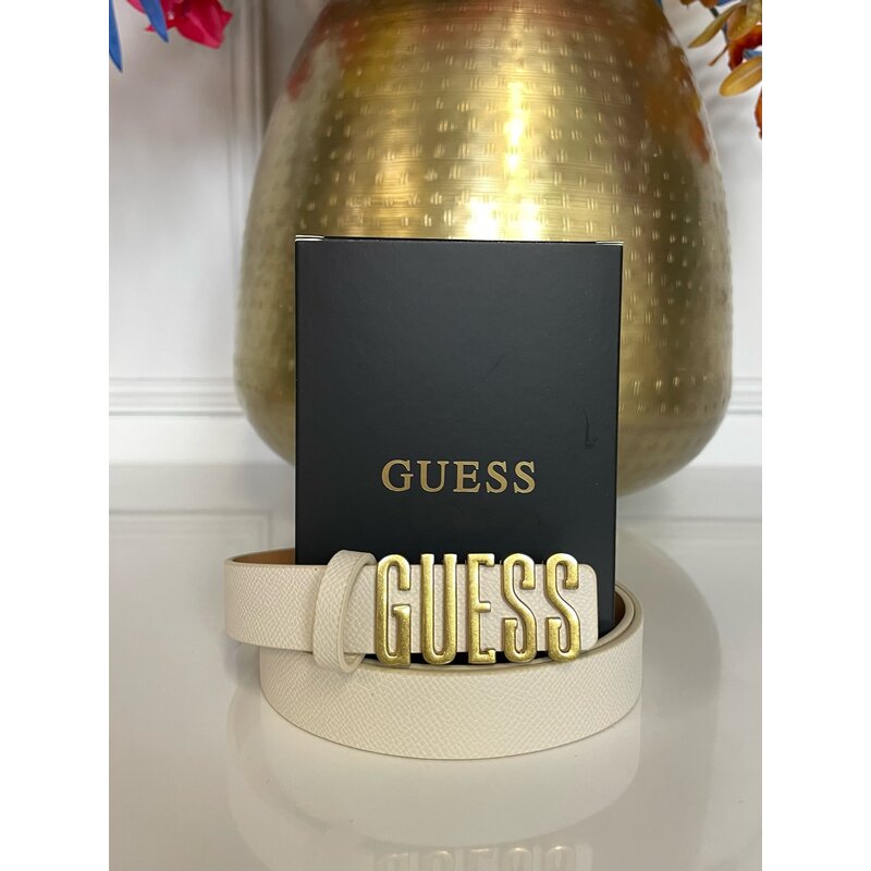 Belt Text Big Beige Guess 593