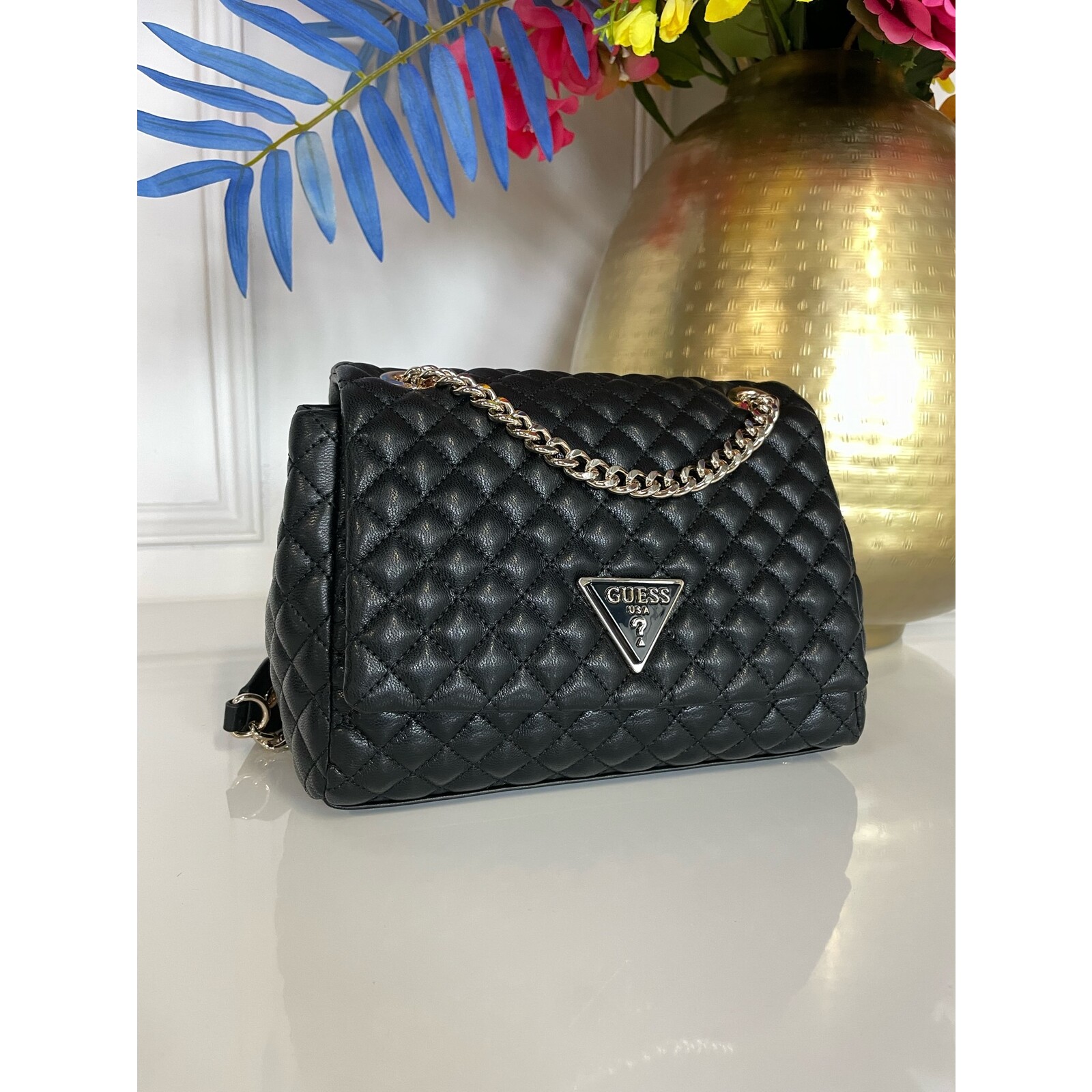 Guess Bag Rianee Quilt  Black Guess 744