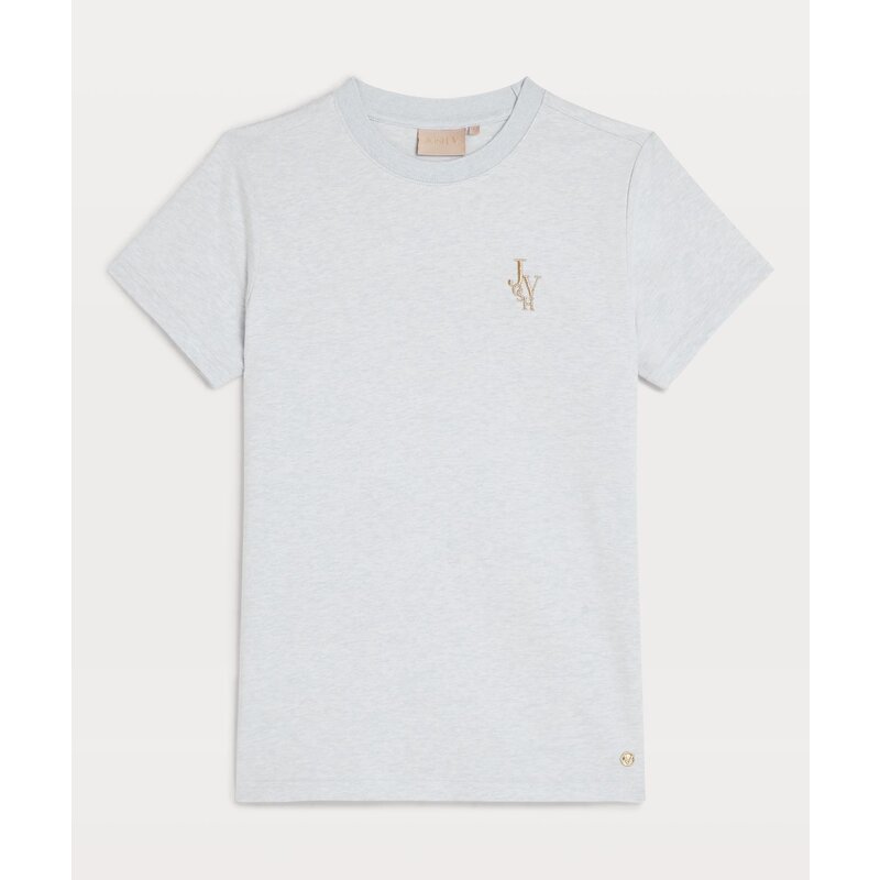 T-shirt Zoe Embroidery  Powder Blue Melange  JoshV