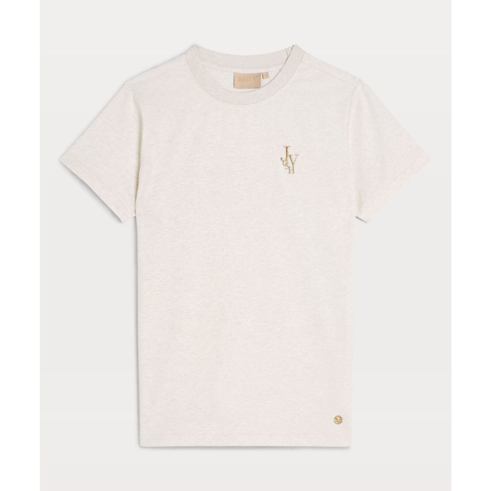 JoshV T-shirt Zoe Embroidery  Vanilla Melange JoshV