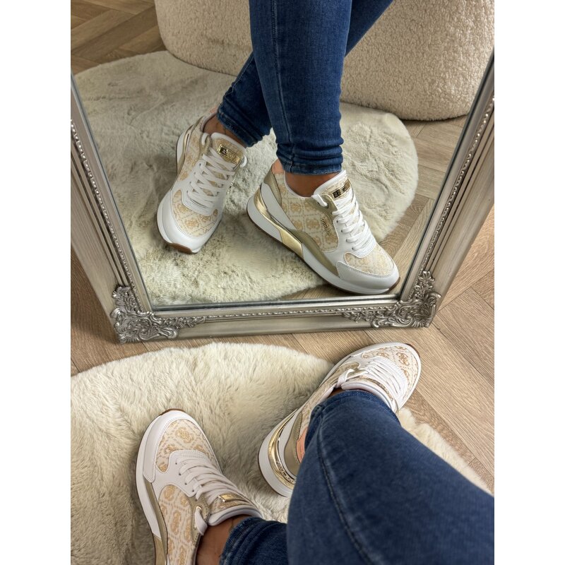 Sneakers Logo Strass Off White Gold Guess 836
