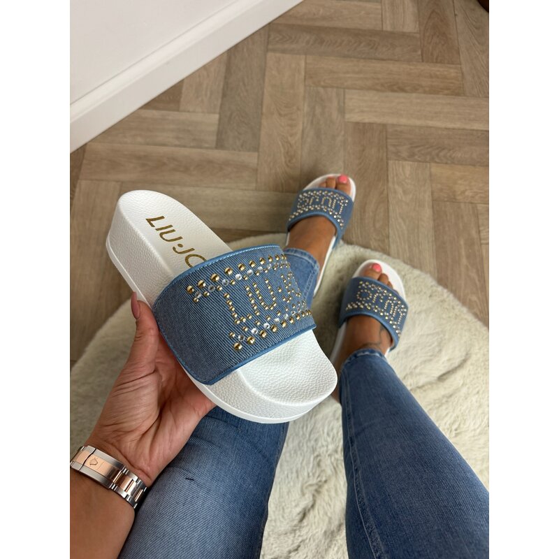 Slippers My Konos Studs Denim Blue  Liu Jo 1425