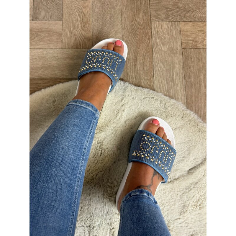 Slippers My Konos Studs Denim Blue  Liu Jo 1425