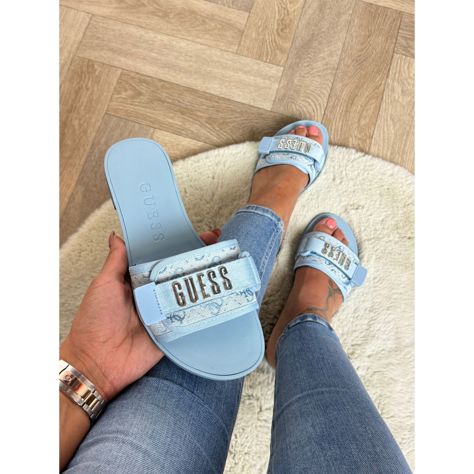 Guess Slippers  Jamie Blue Guess 838