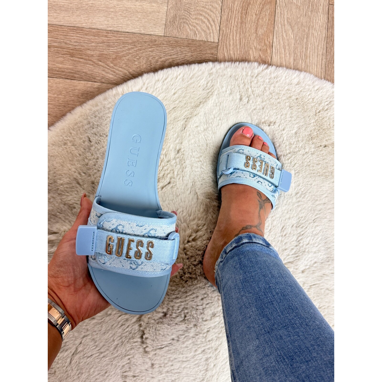 Guess Slippers  Jamie Blue Guess 838