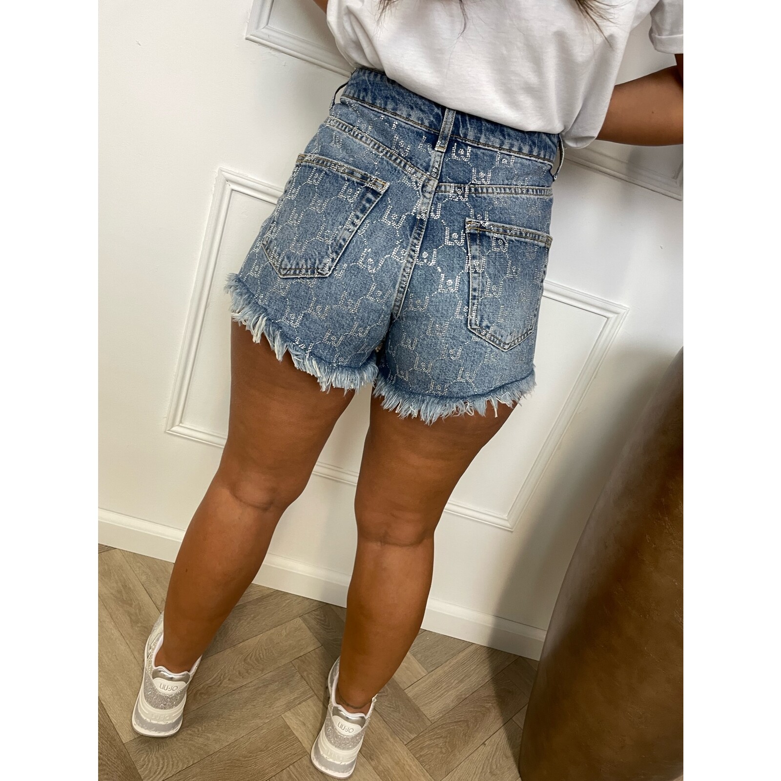 Liu-Jo Short Full Diamonds Logo Denim Liu Jo 1420