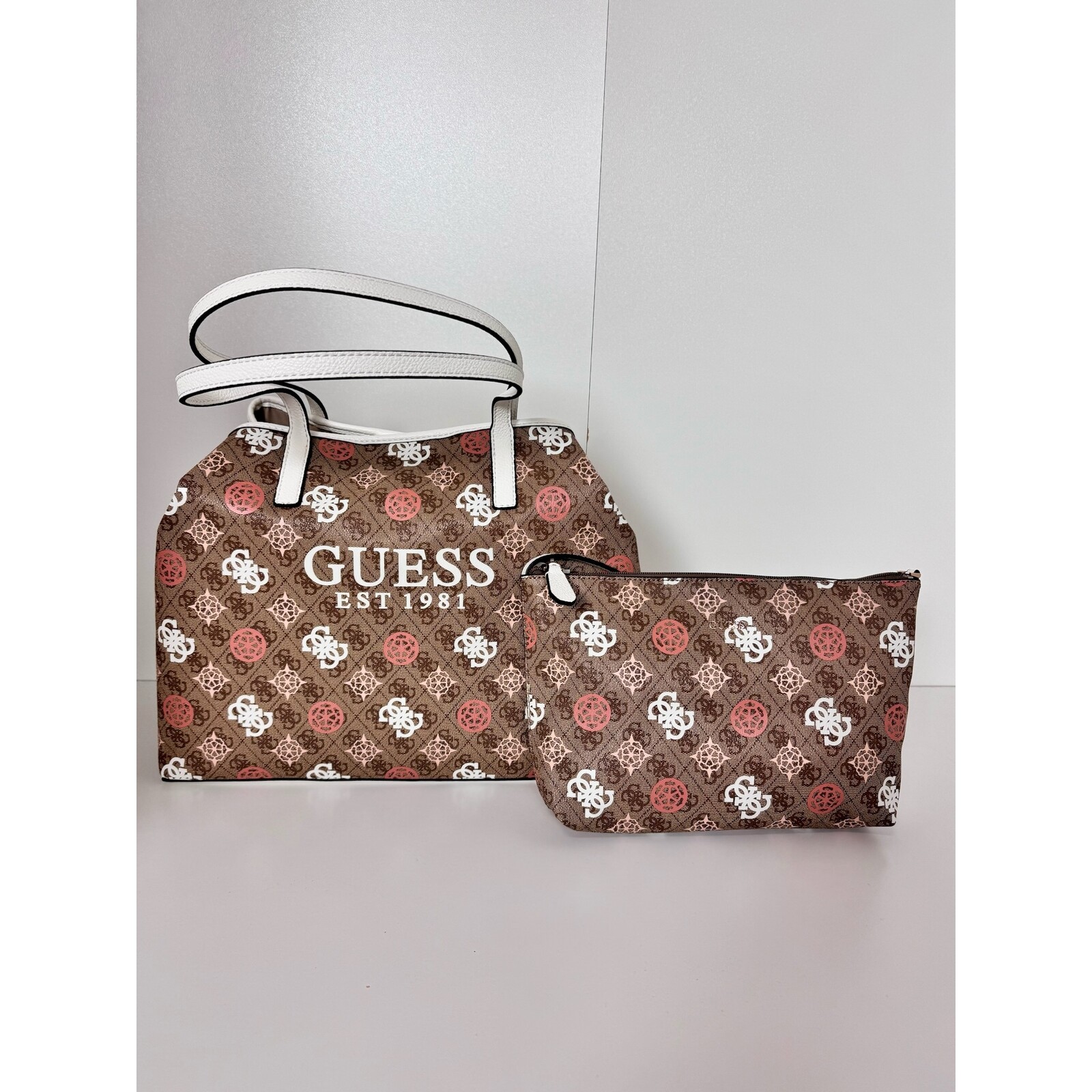 Guess 2 in 1 Bag Vikky Latte Logo Guess 825