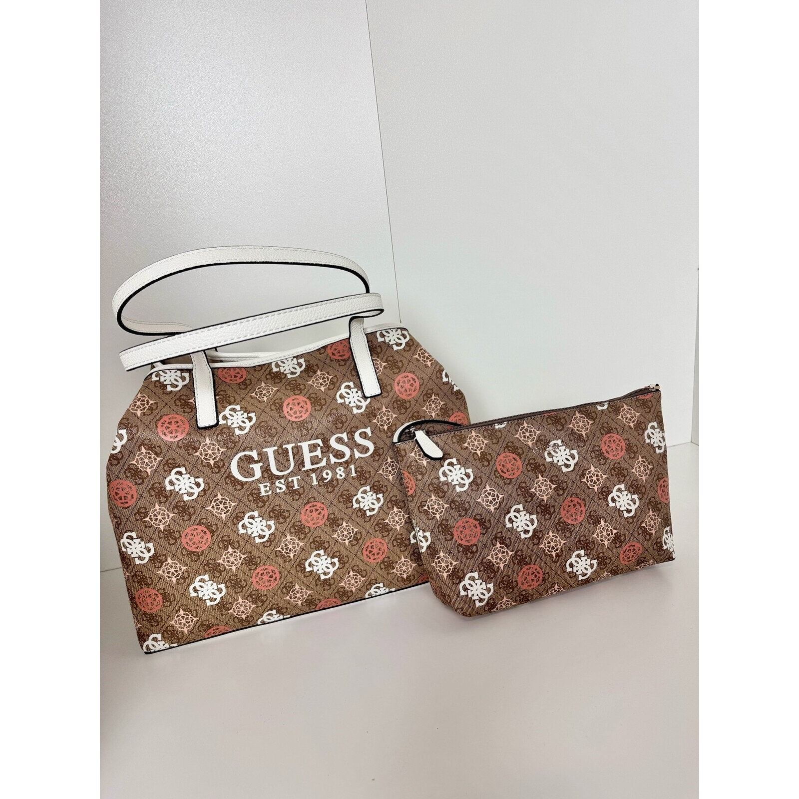 Guess 2 in 1 Bag Vikky Latte Logo Guess 825