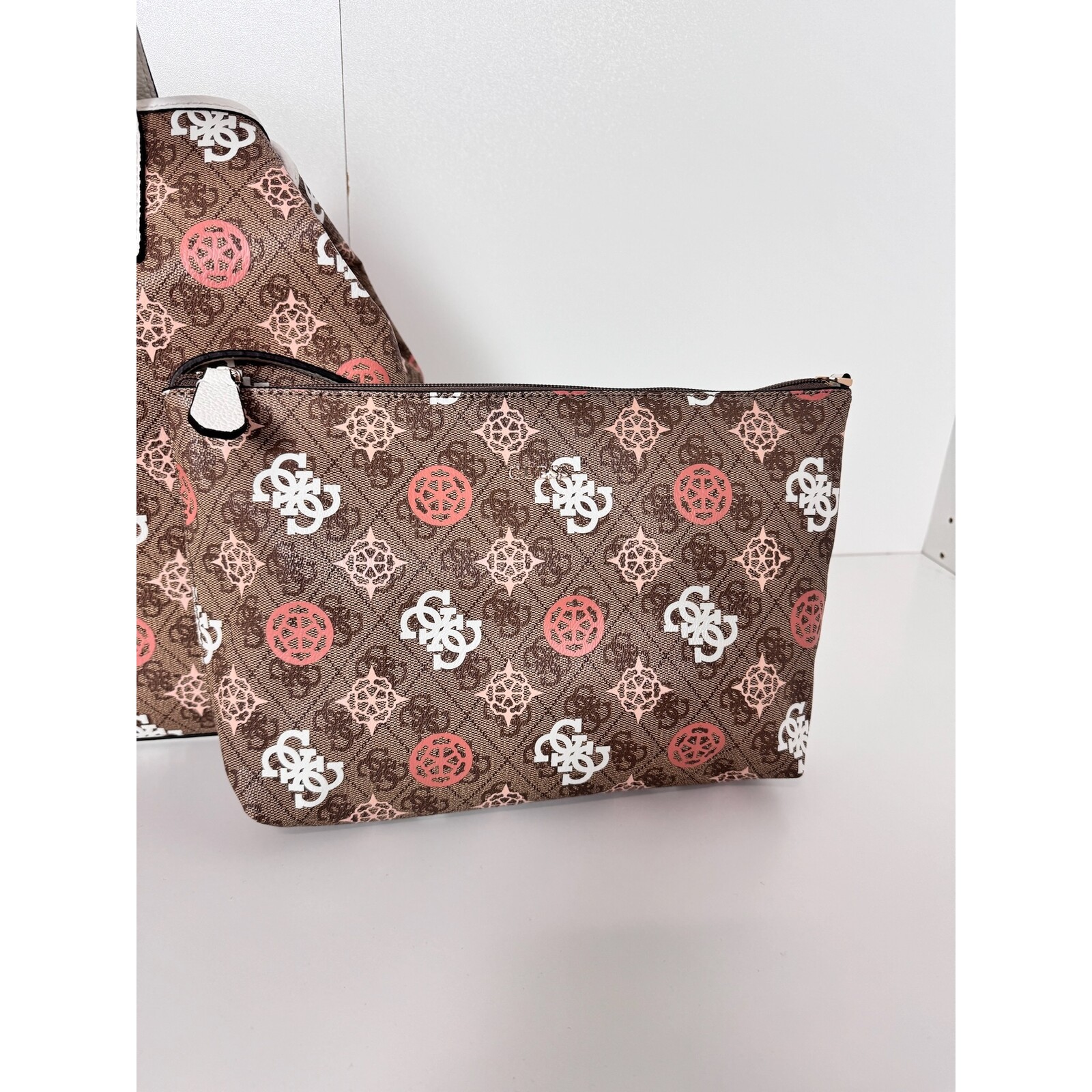 Guess 2 in 1 Bag Vikky Latte Logo Guess 825