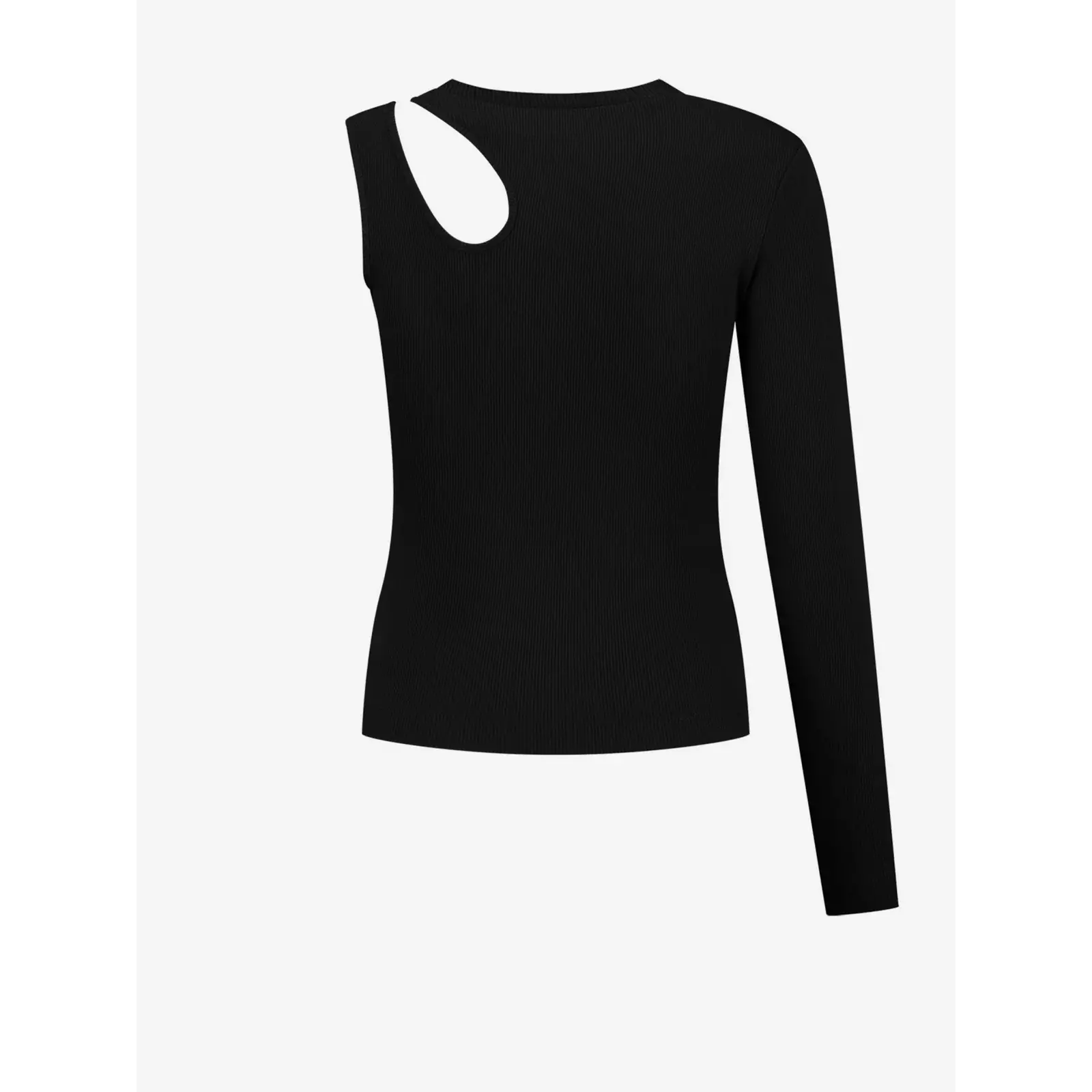 Nikkie Top Barika Rib Cut Out Black Nikkie