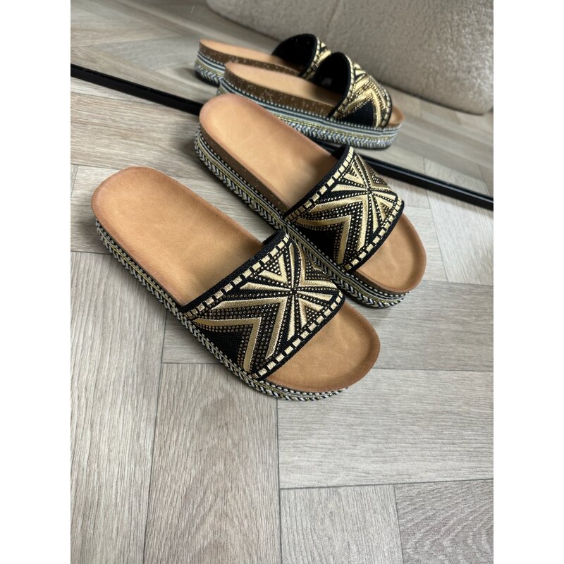 Slippers  Jenny  Black DM105 (WEB ONLY)