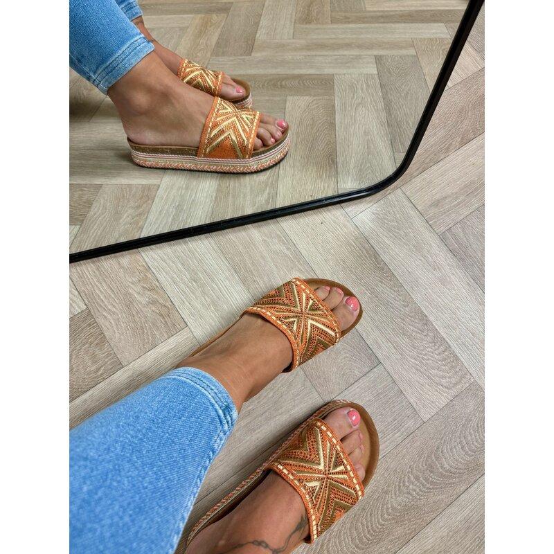 Slippers  Jenny  Orange  DM105 (WEB ONLY)