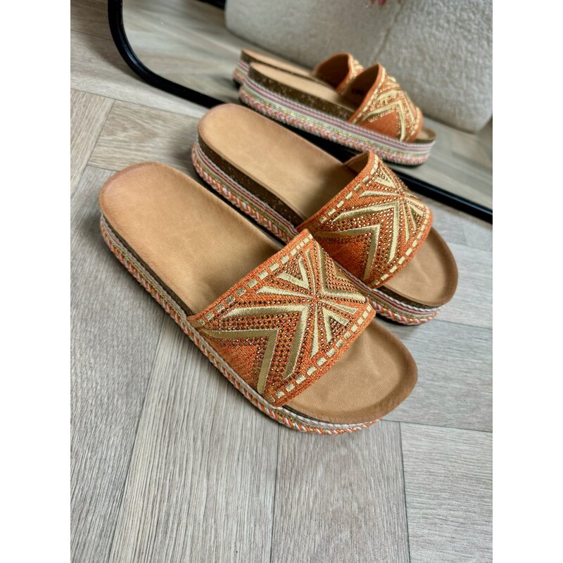 Slippers  Jenny  Orange  DM105 (WEB ONLY)