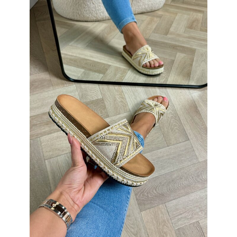 Slippers  Jenny  Beige  DM105 (WEB ONLY)