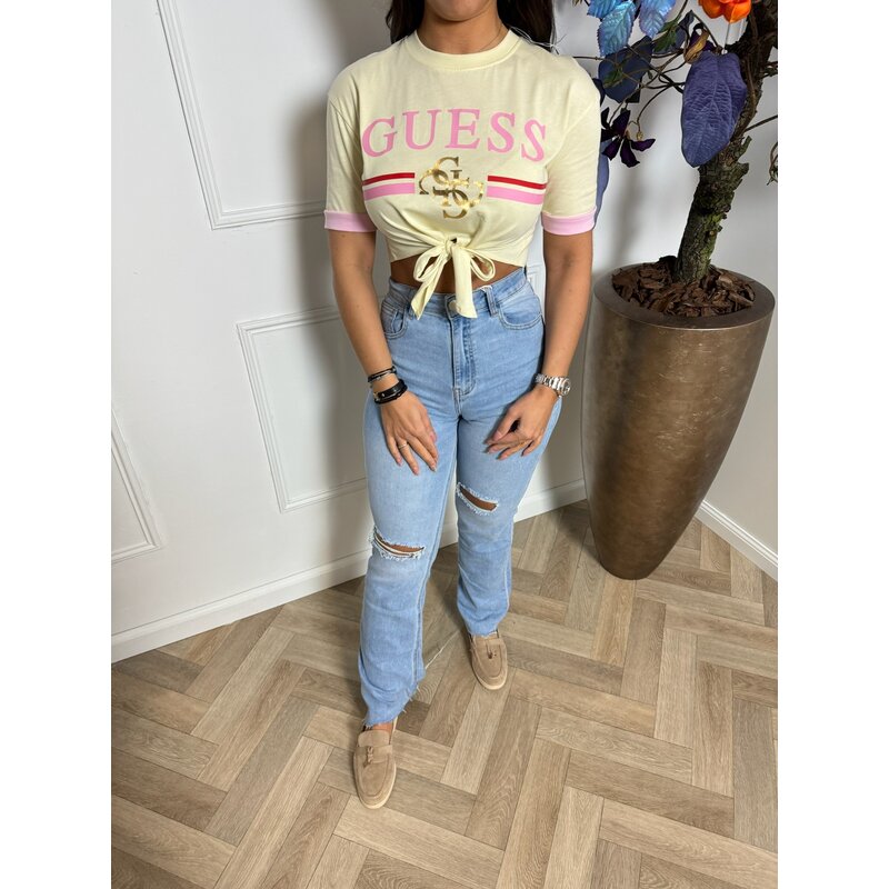 T-shirt Mylah Knot Beige Guess 846